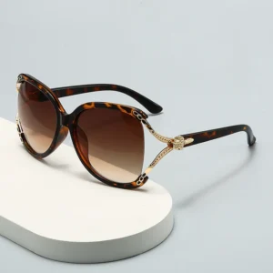 Snake Accessories Women's UV400 Large Frame Half-Frame Sunglasses
