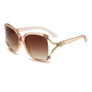 Snake Accessories Women's UV400 Large Frame Half-Frame Sunglasses