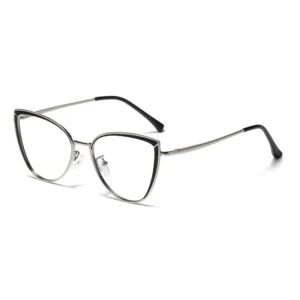 Women's Photochromic Glasses with Cat-eye Design, Metal Frame, Blue