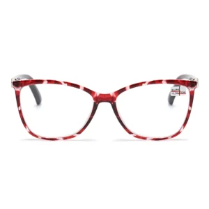 RA0786 's Full Rim Eyeglasses Minus Cat Eye Frame Red Flexible