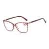 RA0786 's Full Rim Eyeglasses Minus Cat Eye Frame Red Flexible