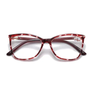 RA0786 's Full Rim Eyeglasses Minus Cat Eye Frame Red Flexible