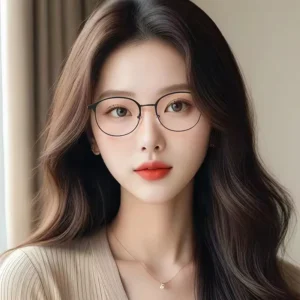 Round Cat Eye Frame Photochromic Blue Light Glasses Optical TR90 PC