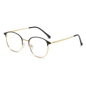 Round Cat Eye Frame Photochromic Blue Light Glasses Optical TR90 PC