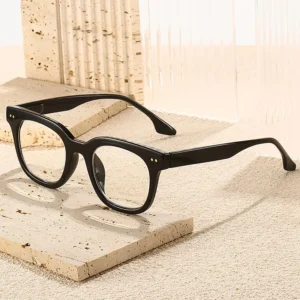 T28019 Squared Frame Spring Hinge Glasses