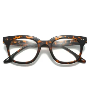 T28019 Squared Frame Spring Hinge Glasses