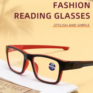 TY405 Squared Frame Spring Hinge Eyeglasses Glasses