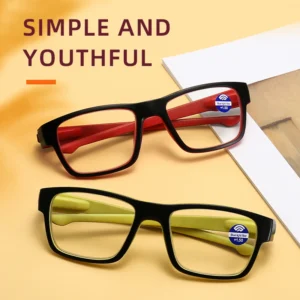 TY405 Squared Frame Spring Hinge Eyeglasses Glasses