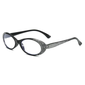 TY406 Slim Glasses Oval Frame Blue Light Blocking Eyeglasses for Brown