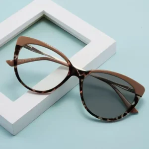 Unisex TR90 Photochromic Glasses Retro Blue Light Optical Frame PC
