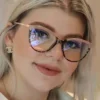 Unisex TR90 Photochromic Glasses Retro Blue Light Optical Frame PC