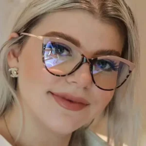 Unisex TR90 Photochromic Glasses Retro Blue Light Optical Frame PC