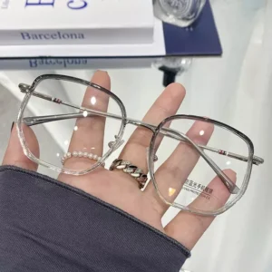 Unisex Transparent Blue Light Glasses Light-Weight Rectangle Glasses
