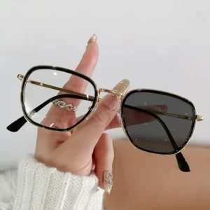 Unisex Young Photochromic Reading Glasses Blue Light Optical Frame PC