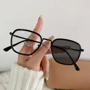 Unisex Young Photochromic Reading Glasses Blue Light Optical Frame PC
