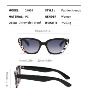 Women's Oversize Purple Frame Cat Eye Sunglasses Acetate