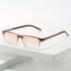 XB1020 Squared Frame Tinted Lens Spring Hinges Glasses Eyeglasses