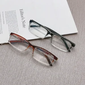 XB1020 Slim Copper Eyeglasses Squared Spring Hinge Fits All Face