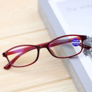 XB8035 Squared Frame Eyeglasses 1.0 1.5 2.0 2.5 3.0 3.5 4.0 Glasses