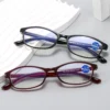 XB8035 Squared Frame Eyeglasses 1.0 1.5 2.0 2.5 3.0 3.5 4.0 Glasses