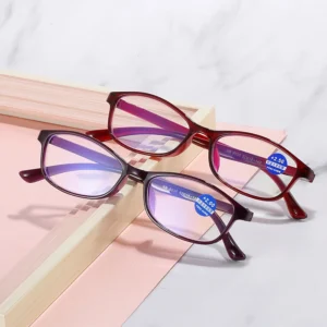 XB8035 Slim Glasses Squared Frame Blue Light Blocking Eyeglasses for