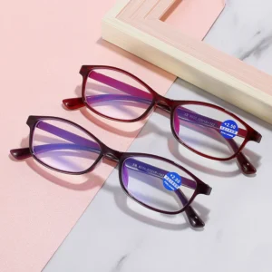 XB8035 Slim Glasses Squared Frame Blue Light Blocking Eyeglasses for