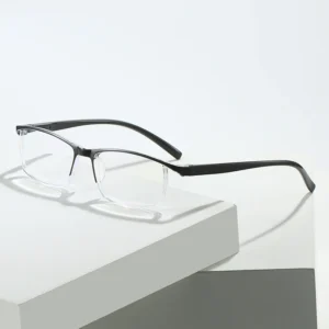 XB8052 Half-Rim Frame Squared Eyeglasses Glasses