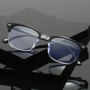 XHMxiaoheimei Squared Frame Slim Glasses for Black Frame for