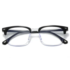 XHMxiaoheimei Squared Frame Slim Glasses for Black Frame for