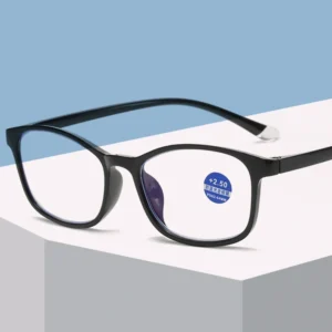 Xb8050 Slim Glasses Squared Frame Blue Light Blocking Eyeglasses Red