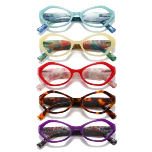YZ2320 Rectangular Lens Glasses Available Blue Red 1.0 1.5 2.0 2.5